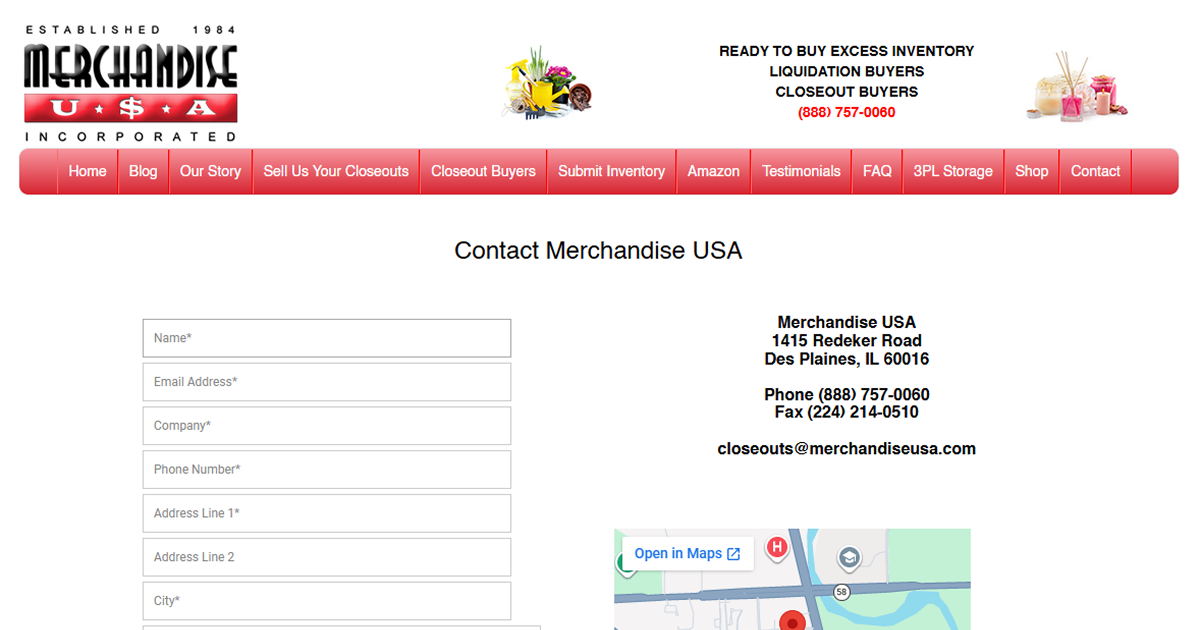 Contact Merchandise USA | Closeout Buyers - (888) 757-0060
