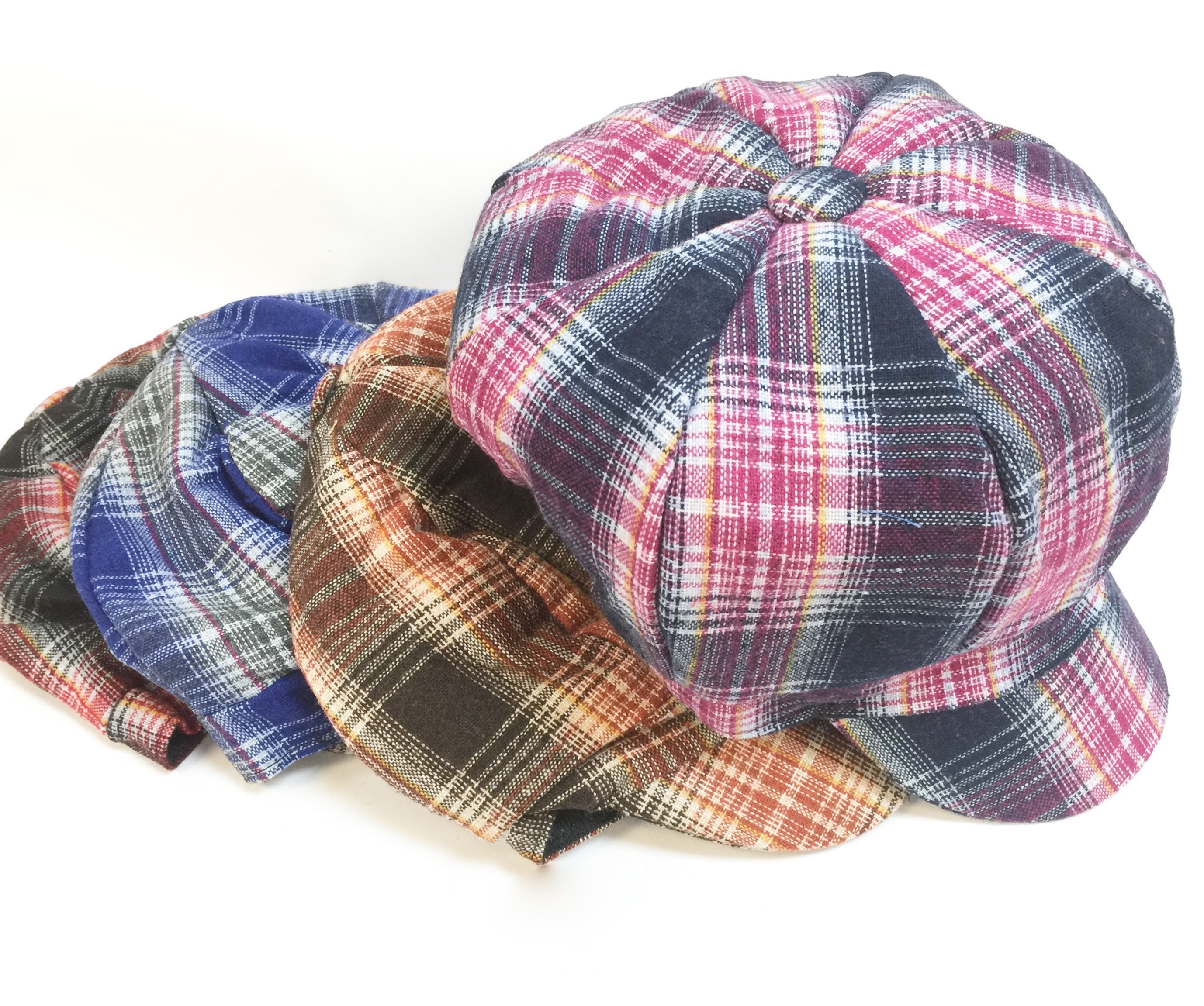 Plaid Winter Hat Asst