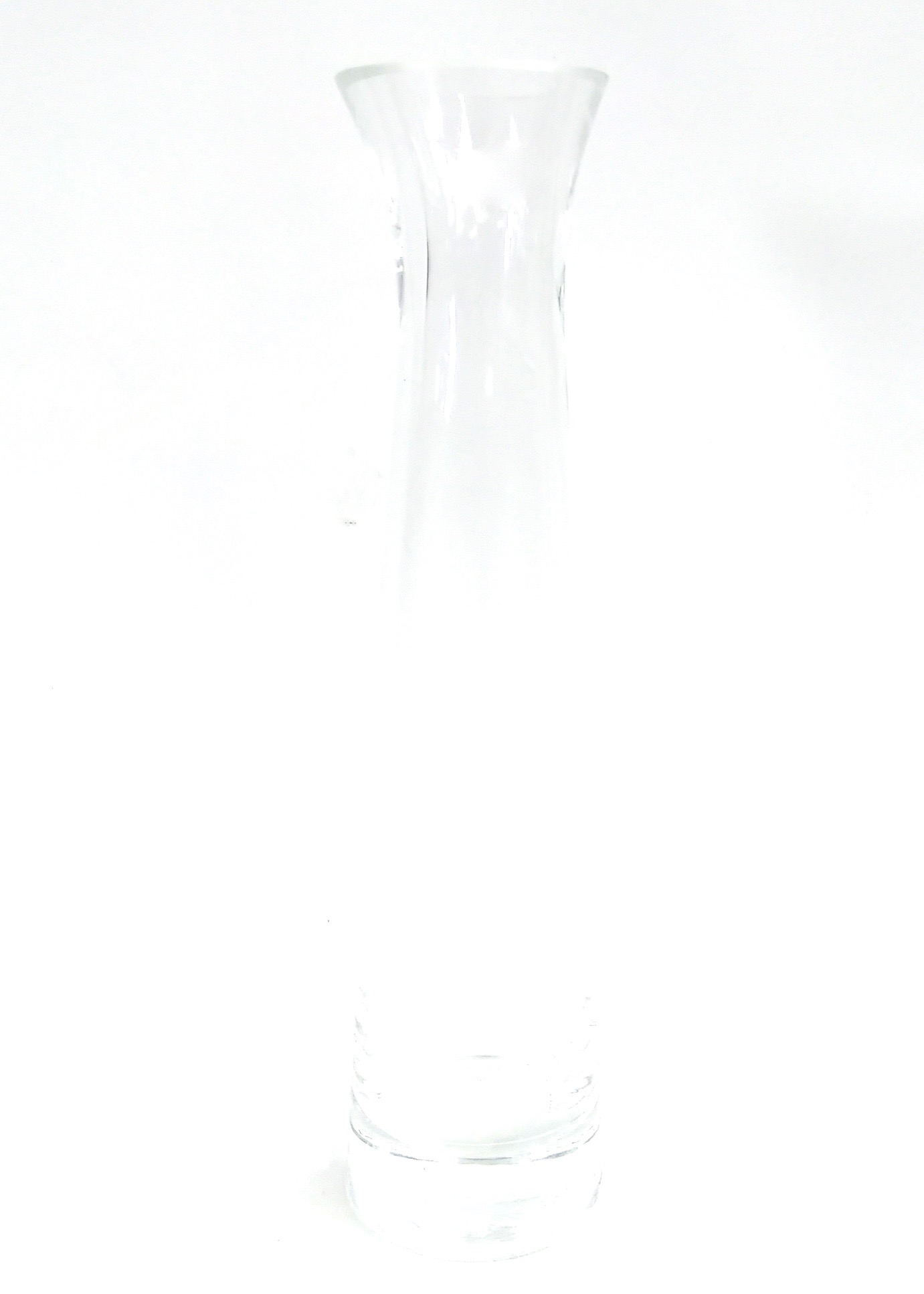 Glass Tower Vase Clear 12"