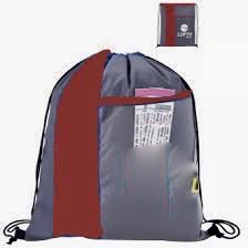 (image for) Clear View Drawstring Backpack Gray/Red