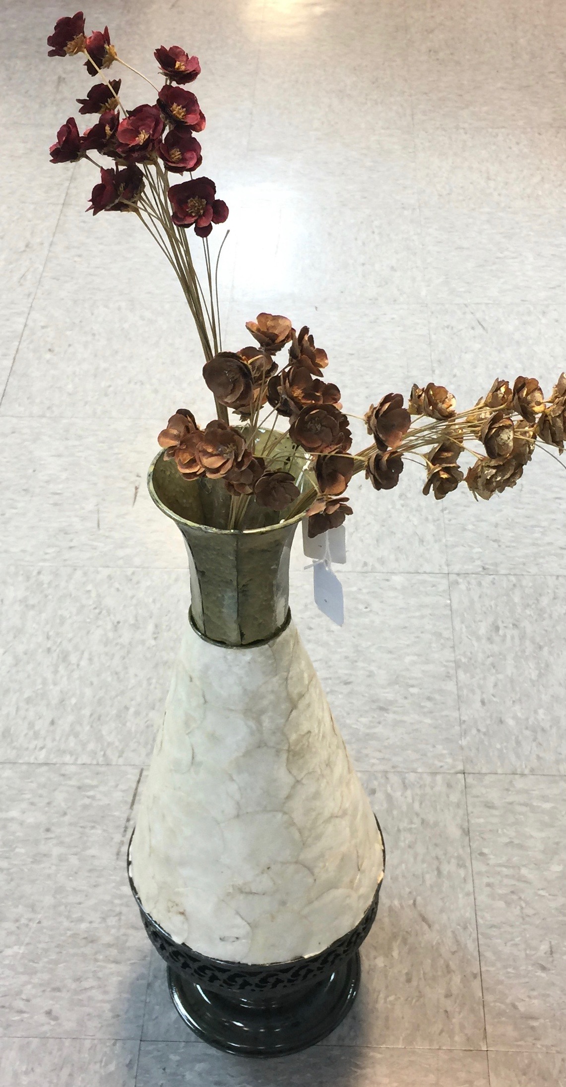 Tall Metal Vase