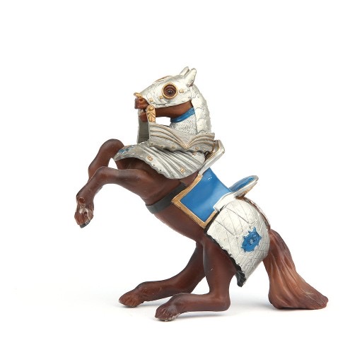 Armoured Reared Up Horse Blue