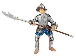 Conquistador With Halberd Blue