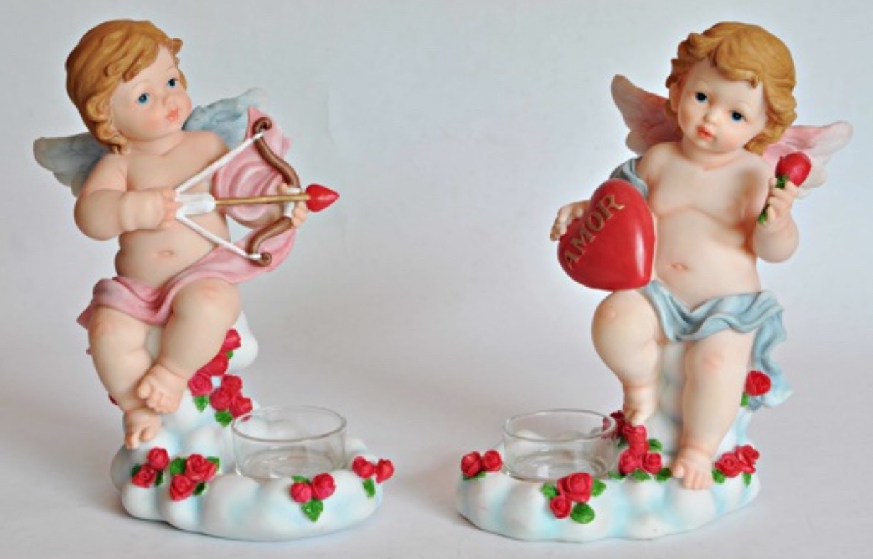 2/A Valentine Cherub T-Light