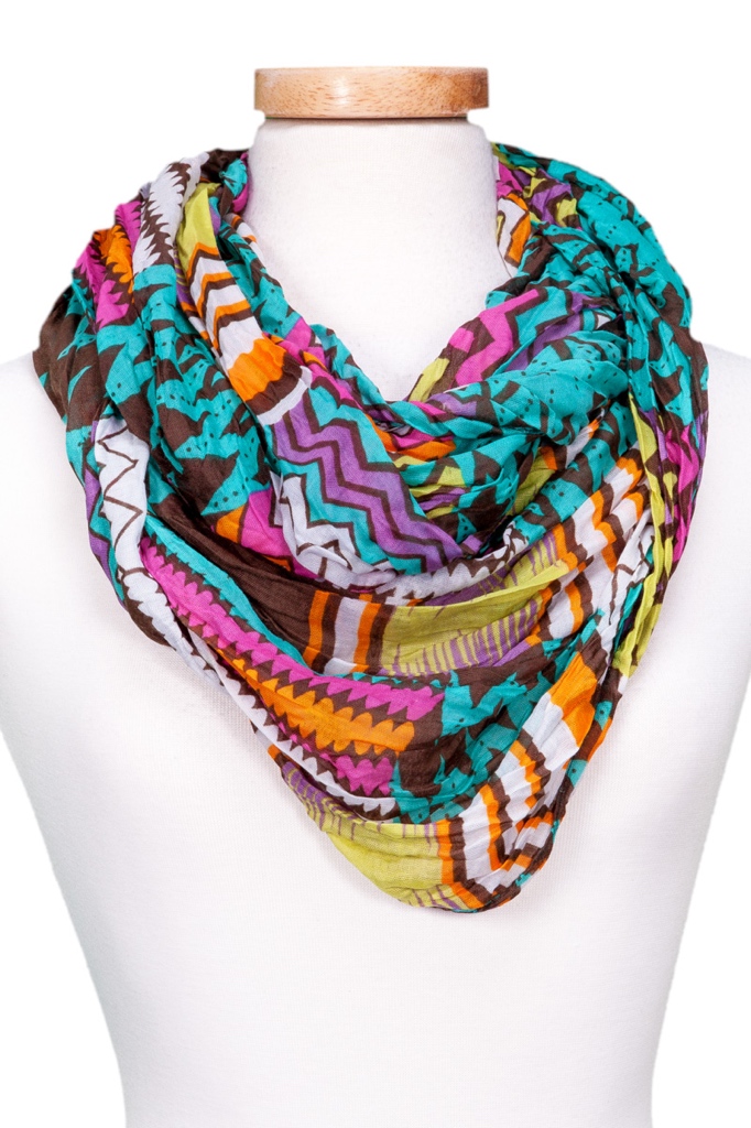 (image for) Zig Zag Bright Infinity Scarf