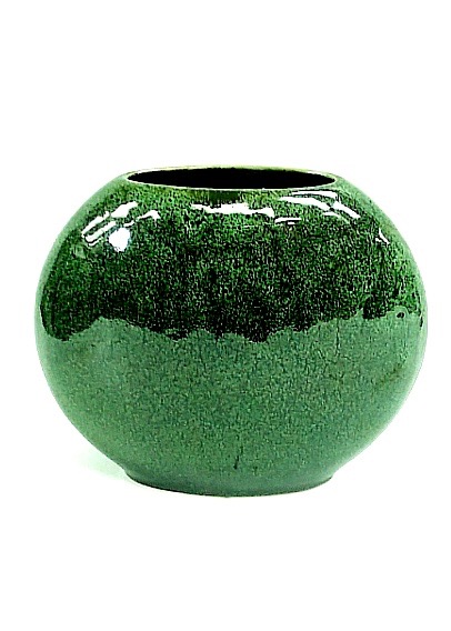 Moon Vase 5" x 10" Green