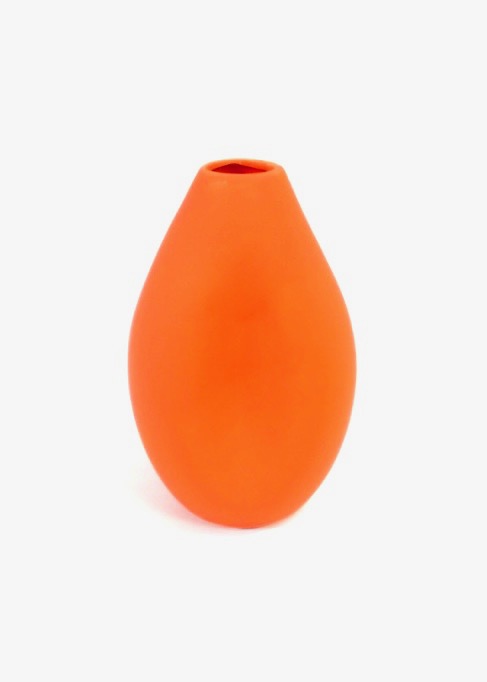 8" x 5" Vase Satin Orange