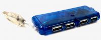 USB 4 Port Hub Blue