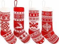 18" Red Knit Stockings Asst