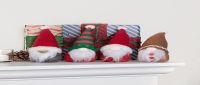 Set/4 Gingerbread, Penguin, Elf and Santa Gnome