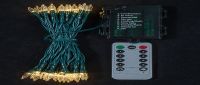 50CT Warm White LED C7 Green Wire String Lights