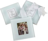 Memories Forever Frosted Glass Photo Coaster Set/2