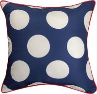Red White Blue Navy Dots Pillow