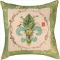 Fleur De Lis Embroidered Pillow