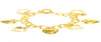 Heart Charm Bracelet - Gold
