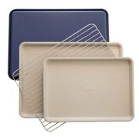 (2481) Baking Pans Set/2 With Wire Rack