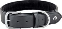 TY Dog Leather Padded Collar Black- Large